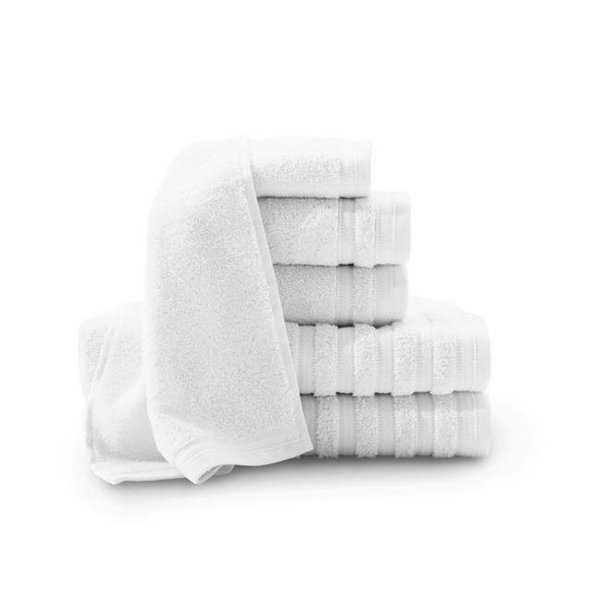 Baltic Linen Baltic Linen 0353558600 Pure Elegance 100 Percent Turkish Cotton 6 Piece Luxury Towel Set -  Bright White 3535586000000
